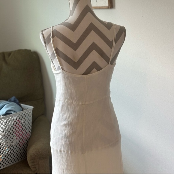 Womens Papermoon Ivory Maxi Dress Size M - Picture 6 of 8